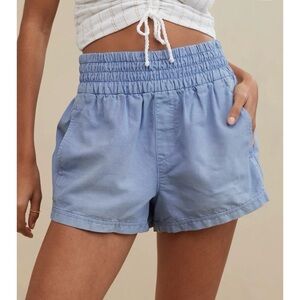 Aerie Babewatch High Waisted Pull On Short Blue